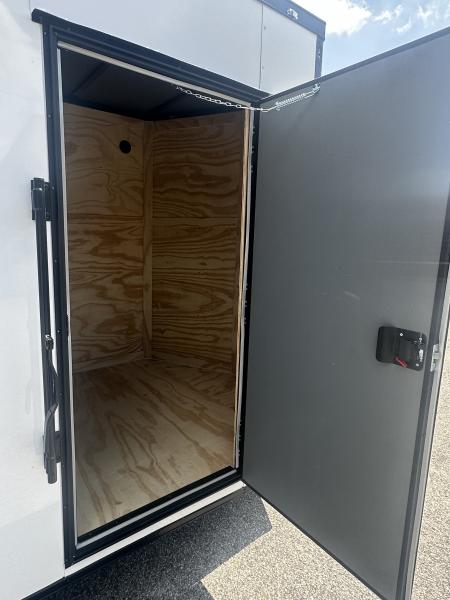 New 2026 6X12 SINGLE AXLE ENCLOSED TRAILER WITH BLACKOUT PACKAGE AND 7' ROOF