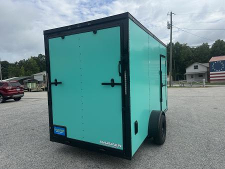 New 2026 6X12 SINGLE AXLE ENCLOSED TRAILER WITH BLACKOUT PACKAGE AND 7' ROOF