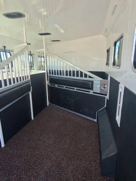 New 2027 Trails West Sierra 4H 15x19 Living Quarters-Hay Pod-Fold Down Bunk- Horse Trailer