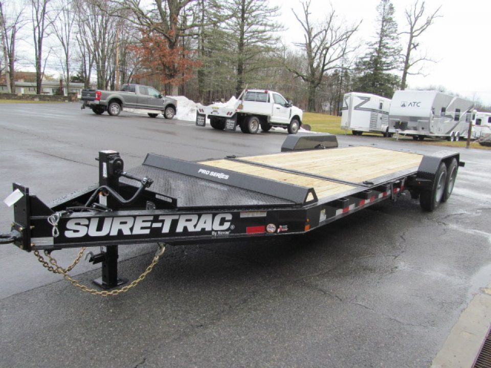 New Sure-Trac 7 X 18 + 4 17.6K Pro Series Tilt Equipment Trailer