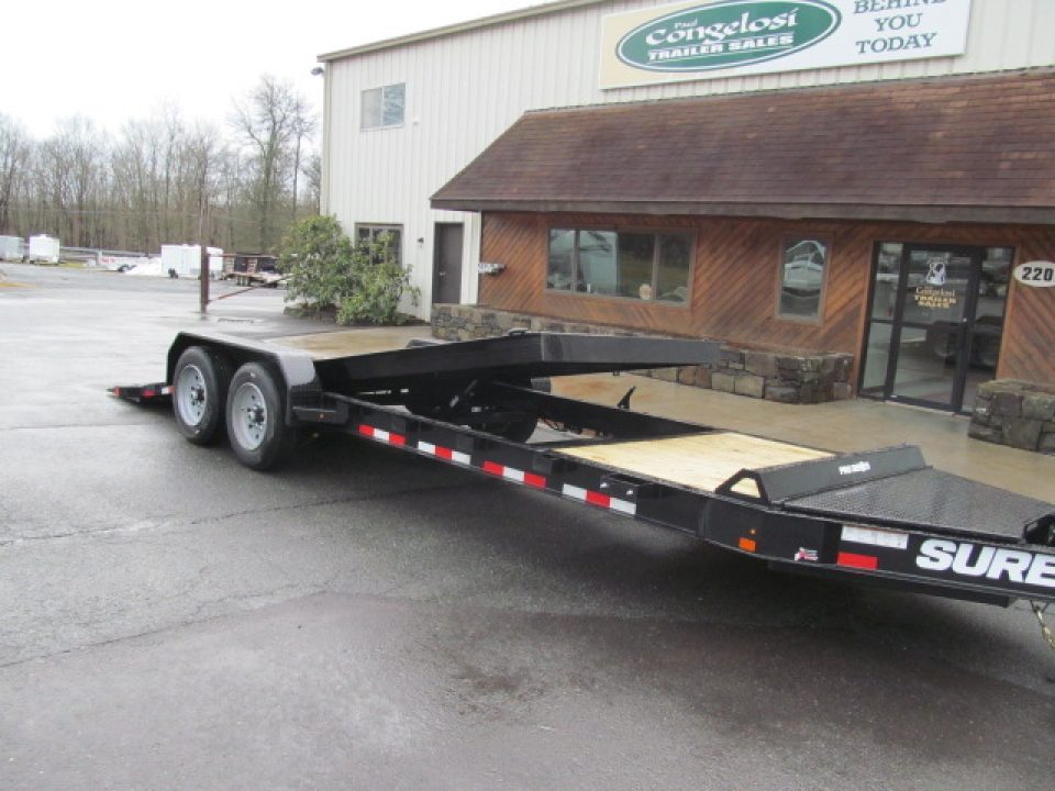 New Sure-Trac 7 X 18 + 4 17.6K Pro Series Tilt Equipment Trailer