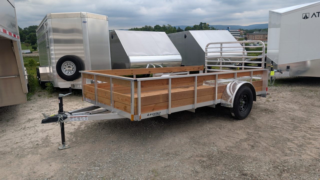 New 2027 Legend 6x12 Open Aluminum High Wood Side Trailer