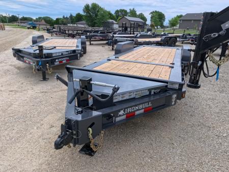 New 2027 Iron Bull 81 x 22 (16+6) TWB Tilt with 2) 8K Torsion Axles, Elec. Brakes, 16 Ply Single Tires, & Fork Holders