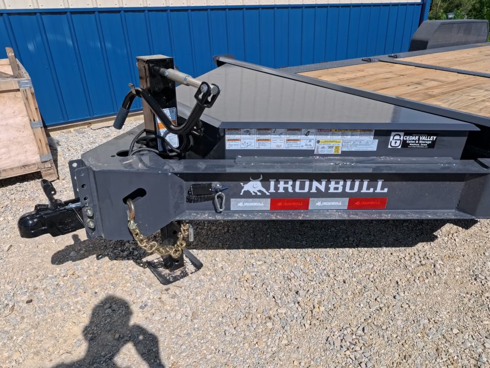 New 2027 Iron Bull 83 x 22 (16+6) TWB Tilt Equipment Trailer w/2 ) 7K Torsion Axles, Electric Brakes, Fork Holders and 10 Ply Tires