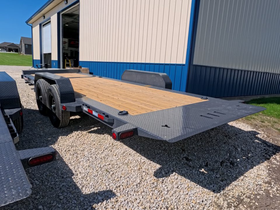 New 2027 Iron Bull 83 x 22 (16+6) TWB Tilt Equipment Trailer w/2 ) 7K Torsion Axles, Electric Brakes, Fork Holders and 10 Ply Tires