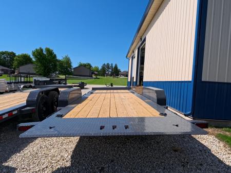 New 2027 Iron Bull 83 x 22 (16+6) TWB Tilt Equipment Trailer w/2 ) 7K Torsion Axles, Electric Brakes, Fork Holders and 10 Ply Tires