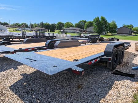New 2027 Iron Bull 83 x 22 (16+6) TWB Tilt Equipment Trailer w/2 ) 7K Torsion Axles, Electric Brakes, Fork Holders and 10 Ply Tires