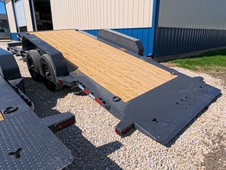 New 2027 Iron Bull 83 x 22 (16+6) TWB Tilt Equipment Trailer w/2 ) 7K Torsion Axles, Electric Brakes, Fork Holders and 10 Ply Tires