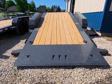 New 2027 Iron Bull 83 x 22 (16+6) TWB Tilt Equipment Trailer w/2 ) 7K Torsion Axles, Electric Brakes, Fork Holders and 10 Ply Tires