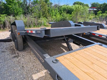 New 2027 Iron Bull 83 x 22 (16+6) TWB Tilt Equipment Trailer w/2 ) 7K Torsion Axles, Electric Brakes, Fork Holders and 10 Ply Tires