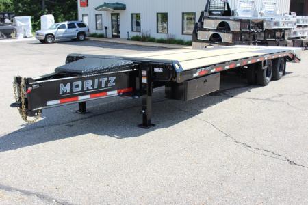 New 2026 Moritz FDPH DT 20' + 5' - Pintle Ring Deckover Equipment Trailer - 25900# GVW