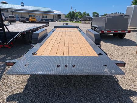 New 2027 Iron Bull 83 x 22 (16+6) TWB Tilt Equipment Trailer, 2) 7K Torsion Axles, Elec. Brakes, Fork Holders and 10 Ply Tires