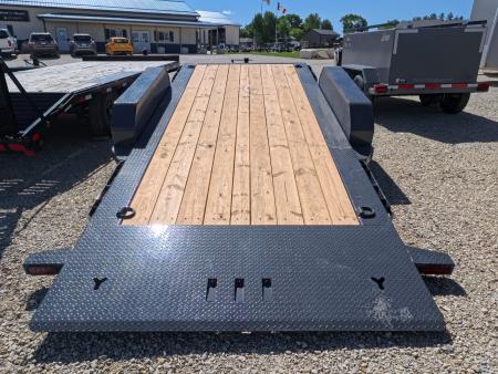 New 2027 Iron Bull 83 x 22 (16+6) TWB Tilt Equipment Trailer, 2) 7K Torsion Axles, Elec. Brakes, Fork Holders and 10 Ply Tires