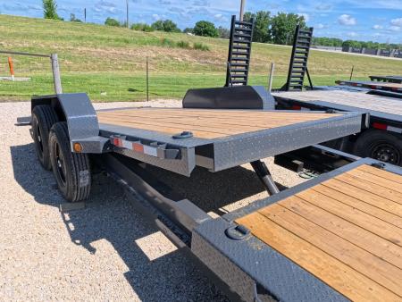 New 2027 Iron Bull 83 x 22 (16+6) TWB Tilt Equipment Trailer, 2) 7K Torsion Axles, Elec. Brakes, Fork Holders and 10 Ply Tires