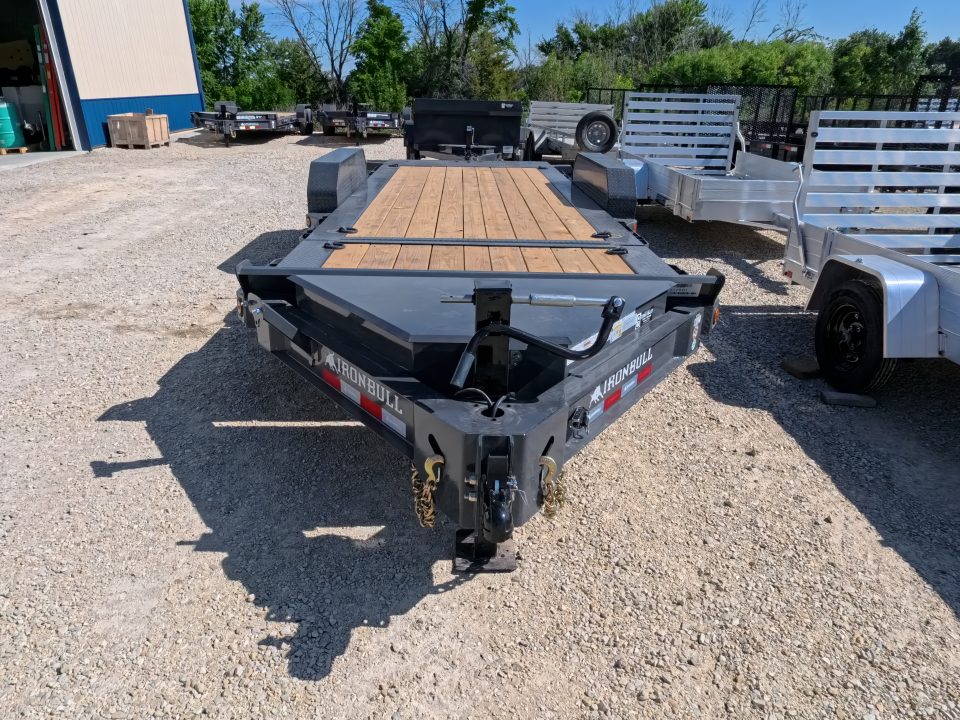 New 2027 Iron Bull 83 x 20 TWB (16 +4) Tilt Trailer 14K GVWR -2)7K Torsion Axles, Electric Brakes, Fork Holders, 10 Ply Tires