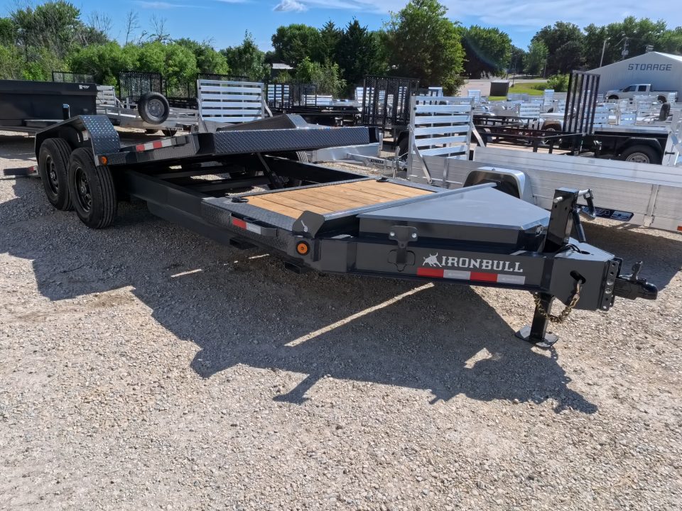 New 2027 Iron Bull 83 x 20 TWB (16 +4) Tilt Trailer 14K GVWR -2)7K Torsion Axles, Electric Brakes, Fork Holders, 10 Ply Tires
