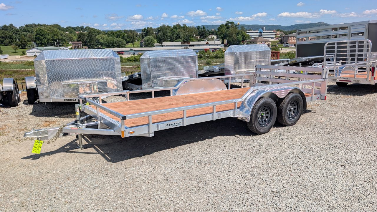 New 2027 Legend 7x16 Open Deluxe Utility Trailer w/ Bi-Fold Gate