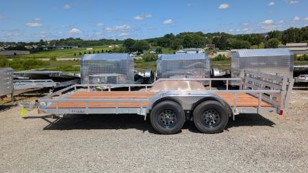New 2027 Legend 7x16 Open Deluxe Utility Trailer w/ Bi-Fold Gate