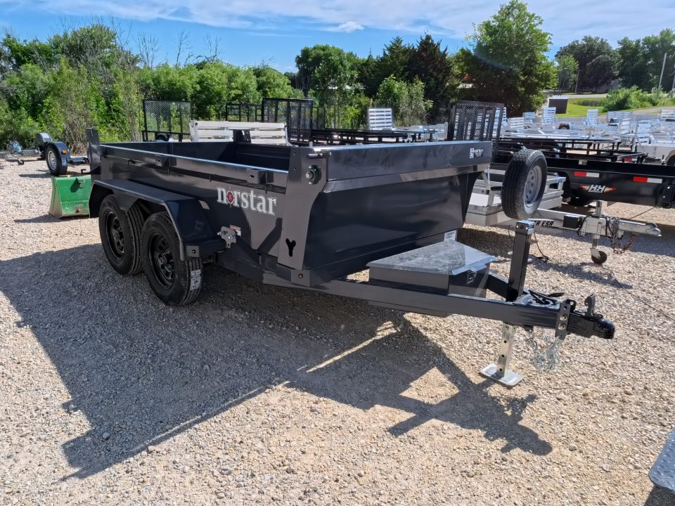New 2027 Norstar 60 X 10 DCB Dump Trailer with 2) 3500 lb. Axles - Elec. Brakes, 8 Ply Tires - Gray