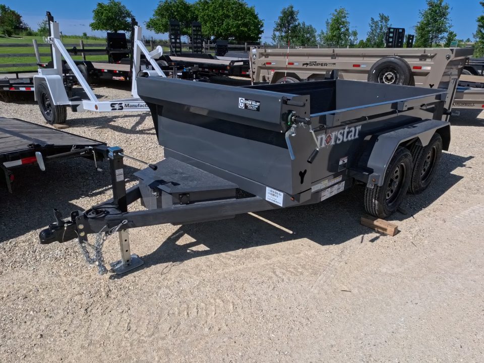 New 2027 Norstar 60 X 10 DCB Dump Trailer with 2) 3500 lb. Axles - Elec. Brakes, 8 Ply Tires - Gray