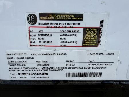 New 2027 Rock Solid Cargo 8.5X16 10K Cargo/Enclosed Trailer