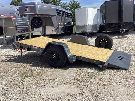 New 2027 Behnke HD Commercial 6x14 Single Axle Gravity Tilt Equipment Trailer, 7K