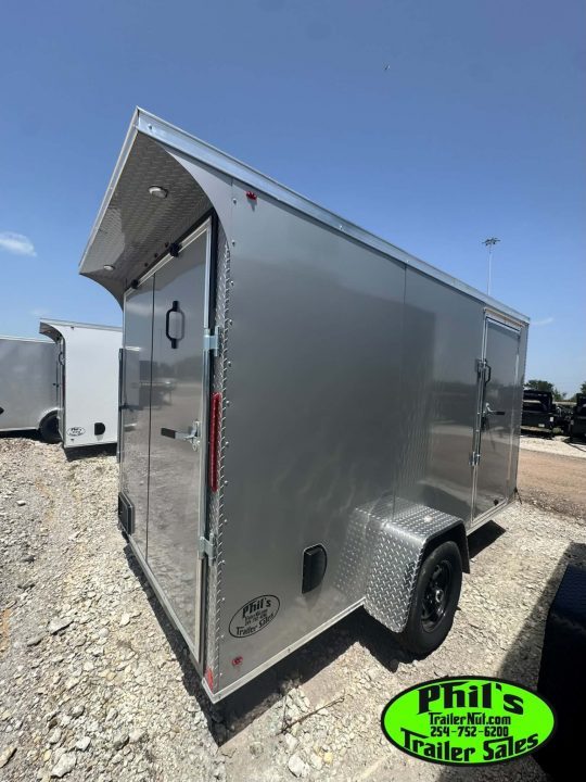 New 2026 6X12 ENCLOSED TRAILER Cargo / Enclosed Trailer REAR WING & SCREWLESS .080 EXTERIOR!
