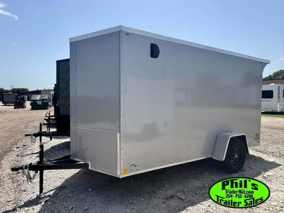 New 2026 6X12 ENCLOSED TRAILER Cargo / Enclosed Trailer REAR WING & SCREWLESS .080 EXTERIOR!