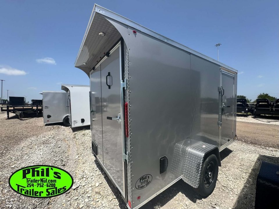 New 2026 6X12 ENCLOSED TRAILER Cargo / Enclosed Trailer REAR WING & SCREWLESS .080 EXTERIOR!