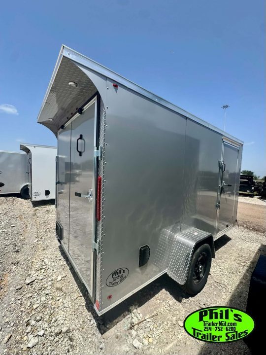 New 2026 6X12 ENCLOSED TRAILER Cargo / Enclosed Trailer REAR WING & SCREWLESS .080 EXTERIOR!