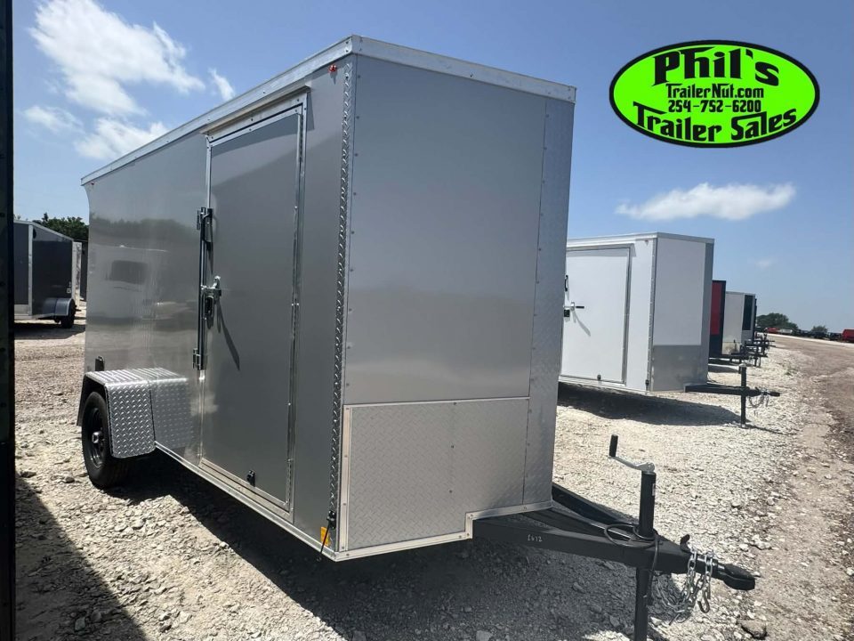 New 2026 6X12 ENCLOSED TRAILER Cargo / Enclosed Trailer REAR WING & SCREWLESS .080 EXTERIOR!