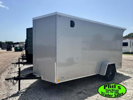 New 2026 6X12 ENCLOSED TRAILER Cargo / Enclosed Trailer REAR WING & SCREWLESS .080 EXTERIOR!