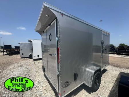 New 2026 6X12 ENCLOSED TRAILER Cargo / Enclosed Trailer REAR WING & SCREWLESS .080 EXTERIOR!