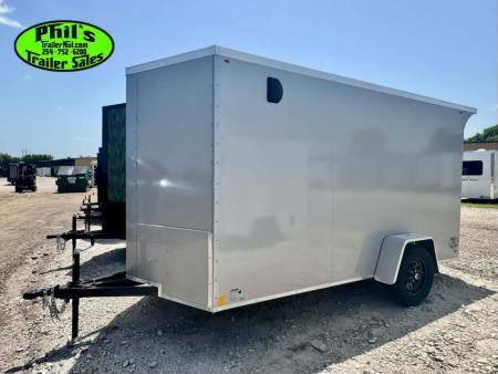 New 2026 6X12 ENCLOSED TRAILER Cargo / Enclosed Trailer REAR WING & SCREWLESS .080 EXTERIOR!