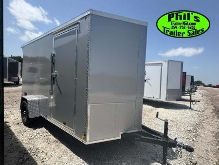 New 2026 6X12 ENCLOSED TRAILER Cargo / Enclosed Trailer REAR WING & SCREWLESS .080 EXTERIOR!