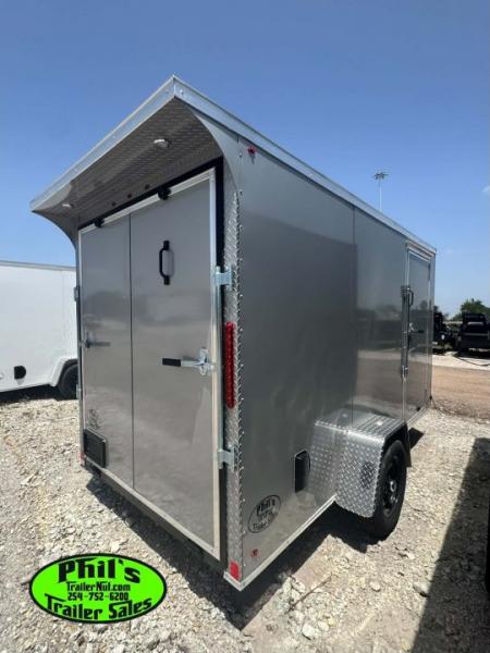 New 2026 6X12 ENCLOSED TRAILER Cargo / Enclosed Trailer REAR WING & SCREWLESS .080 EXTERIOR!