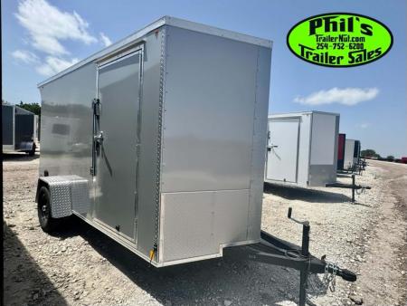 New 2026 6X12 ENCLOSED TRAILER Cargo / Enclosed Trailer REAR WING & SCREWLESS .080 EXTERIOR!