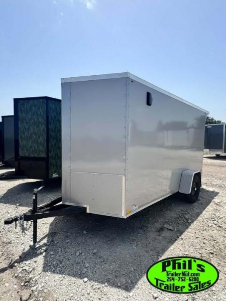 New 2026 6X12 ENCLOSED TRAILER Cargo / Enclosed Trailer REAR WING & SCREWLESS .080 EXTERIOR!