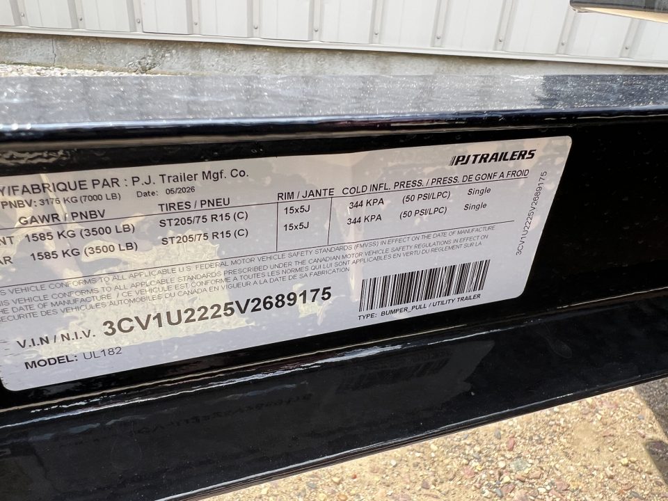 New 2027 PJ Trailers 18' HD Gate Utility Trailer