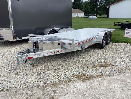 New 2026 H&H Trailers 82X20 Aluminum Power Tilt Speed Loader Car Hauler, 10K
