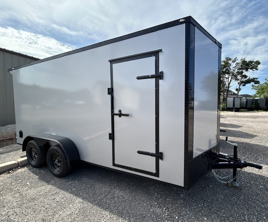 New 2026 Family Trailer 7x16 Tandem Axle Cargo / Enclosed Trailer- Screwless Exterior-Blackout Pkg-Rear Spoiler