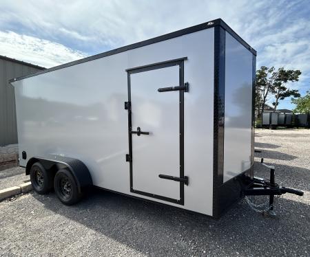New 2026 Family Trailer 7x16 Tandem Axle Cargo / Enclosed Trailer- Screwless Exterior-Blackout Pkg-Rear Spoiler