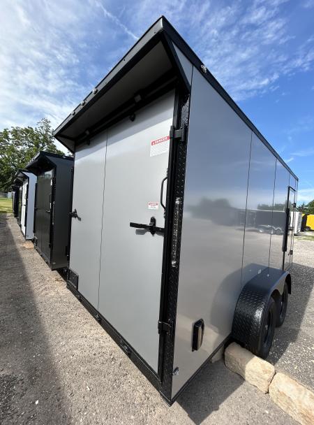 New 2026 Family Trailer 7x16 Tandem Axle Cargo / Enclosed Trailer- Screwless Exterior-Blackout Pkg-Rear Spoiler