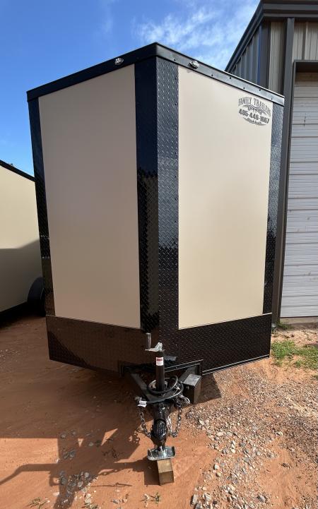 New 2026 Family Trailer 7x16 Tandem Axle Cargo / Enclosed Trailer-Screwlessw Exterior-Blackout Pkg-Rear Spoiler