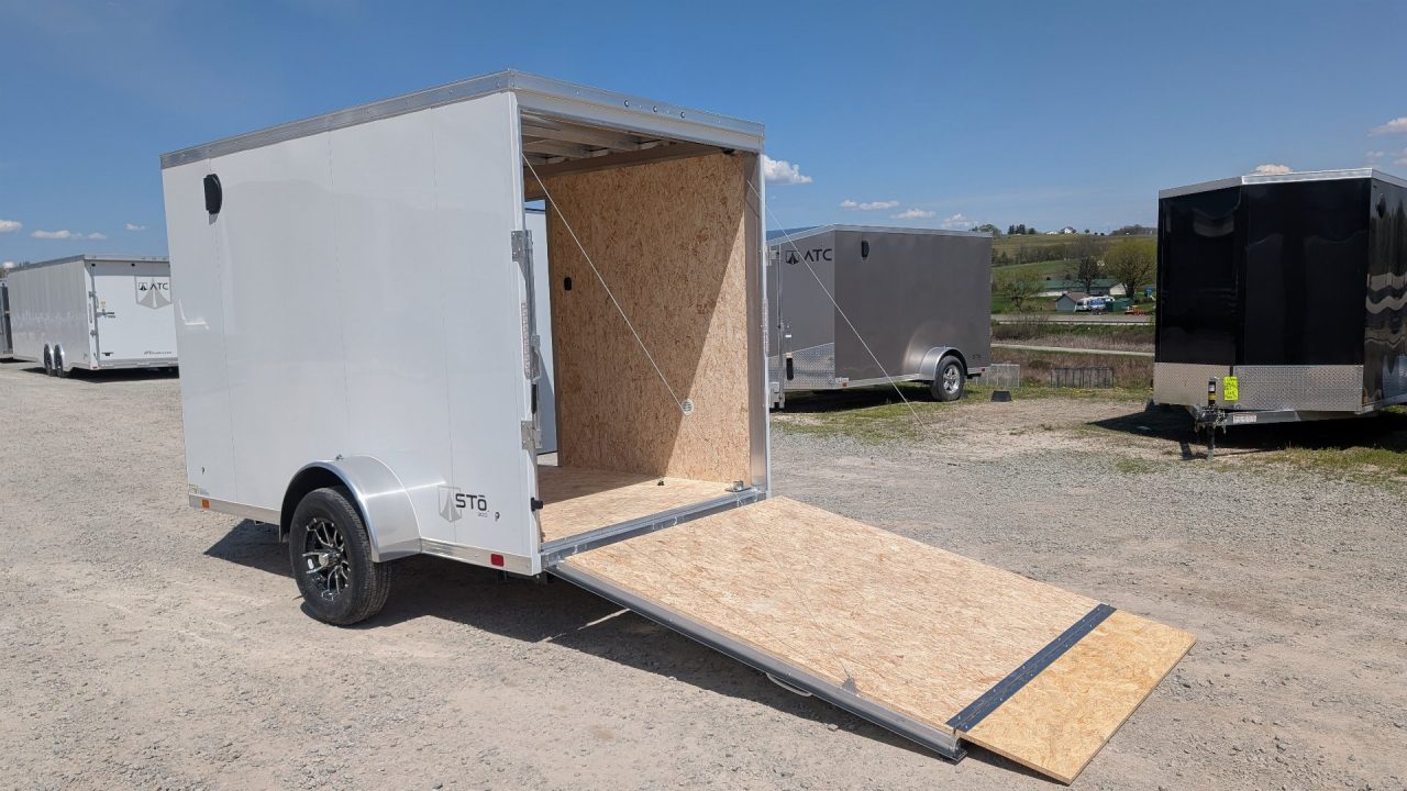 New NEW 2027 ATC 6x10 + 2' V-Nose "STo300” Aluminum Cargo Trailer w/ Ramp