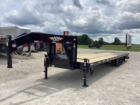 New 2026 H&H Trailers 25+5 HD Low Pro GN Deckover Trailer, Super Deluxe Ramps, 22.5K