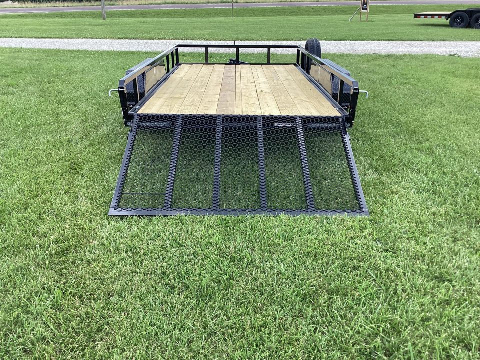 New 2026 H&H Trailers 82X14 Tandem Axle Rail Side Utility Trailer, 7K
