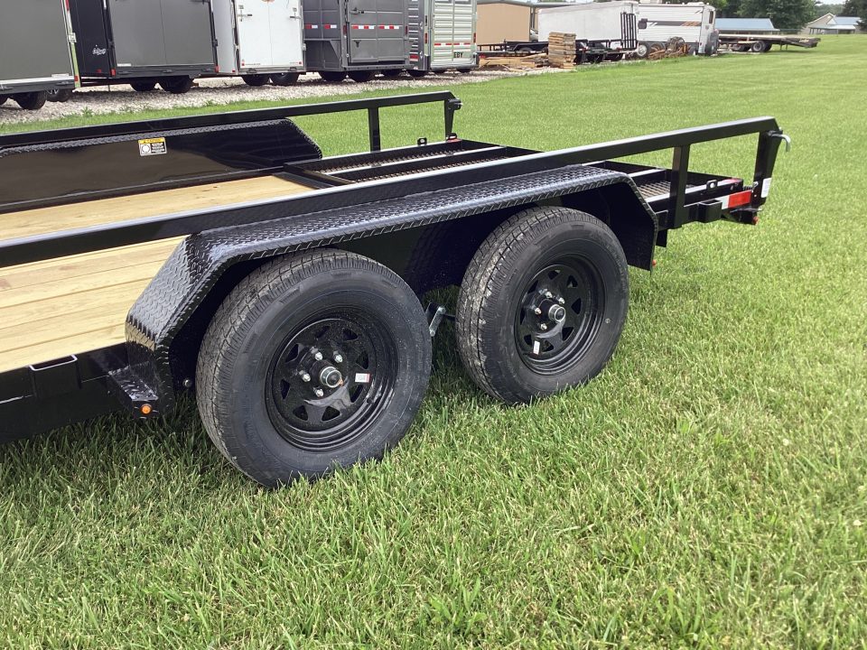 New 2026 H&H Trailers 82X14 Tandem Axle Rail Side Utility Trailer, 7K