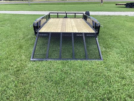 New 2026 H&H Trailers 82X14 Tandem Axle Rail Side Utility Trailer, 7K