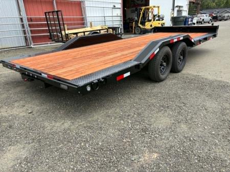 New CAR HAULER 2026 VERSATILE HD720 7X20 ROCK CRAWLER DRIVE OVER FENDERS 10,000 GVWR TRAILER BLACK